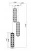 SOLINAS 3 LIGHT 21W CRYSTAL LED PENDANT